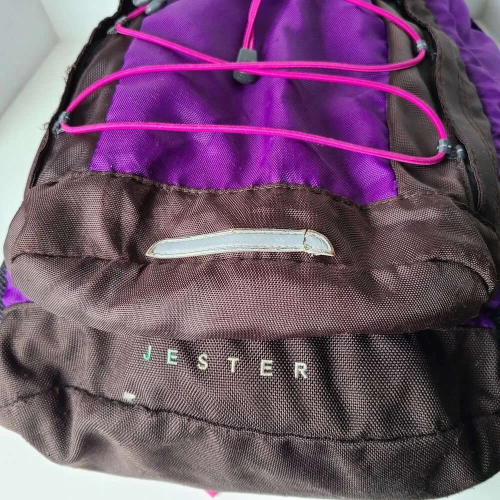 The North Face Jester Backpack Purple Brown Pink School Hiking Book Bag Pack